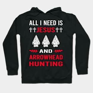 I Need Jesus And Arrowhead Hunter Hunting Arrowheads Hoodie